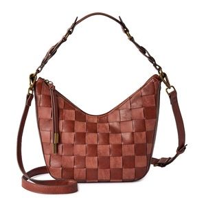 Time and Tru Women's Alice Crossbody Bag Brown